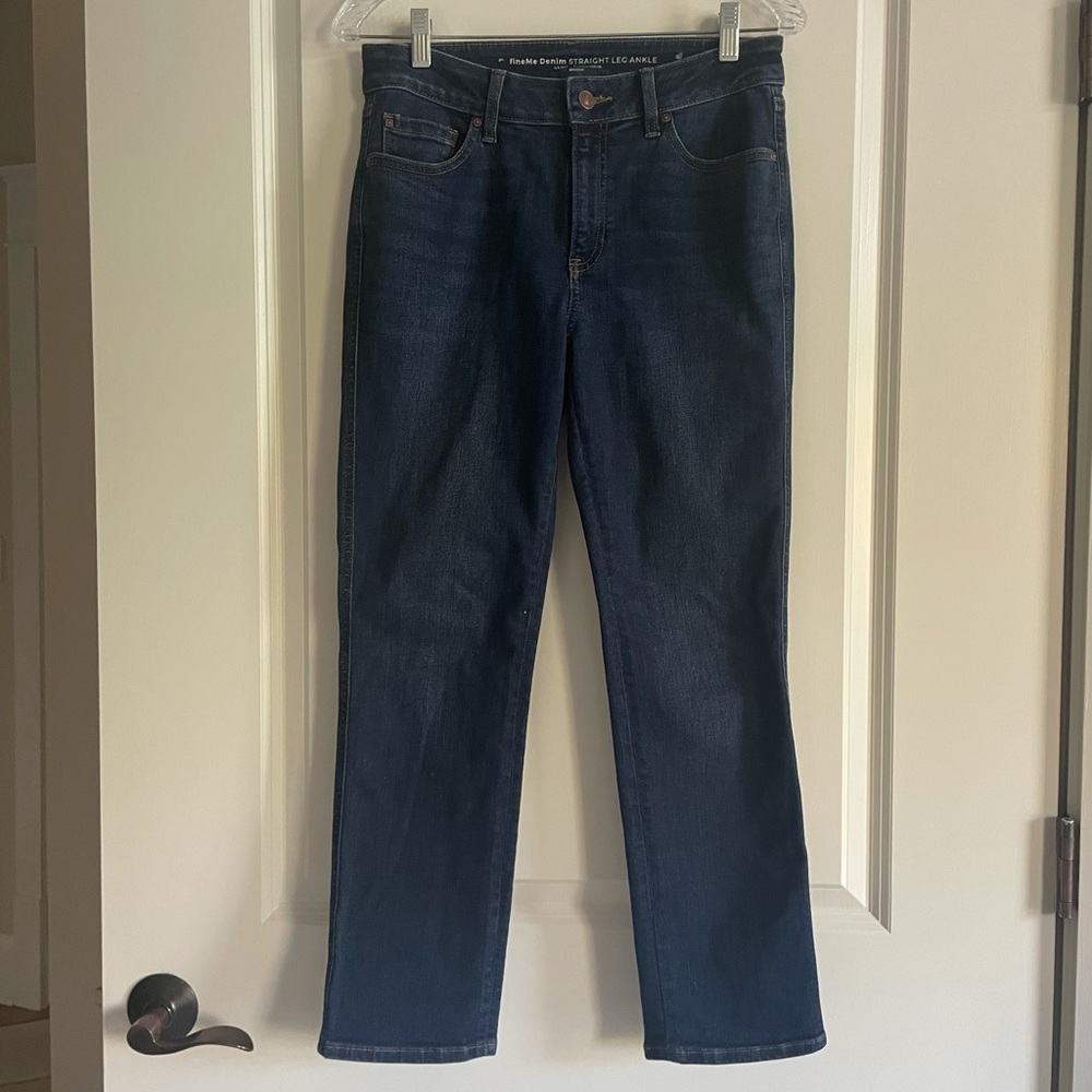 Chicos Define Me Denim Straight Leg Ankle Jeans